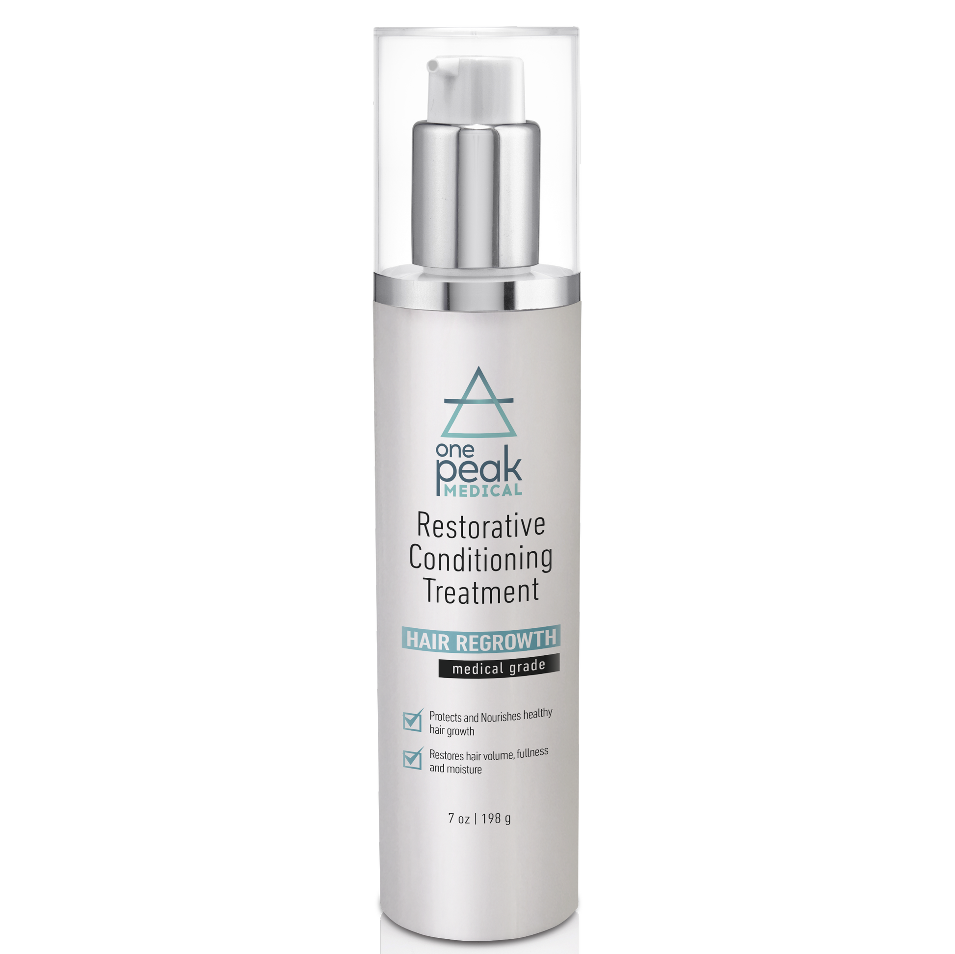OnePeak Medical - restorative conditioning treatment in tall grey bottle