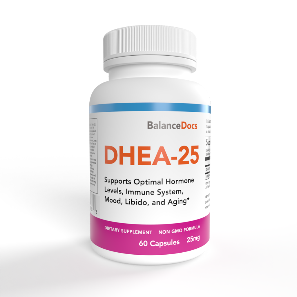 BalanceDocs - DHEA-25 white bottle