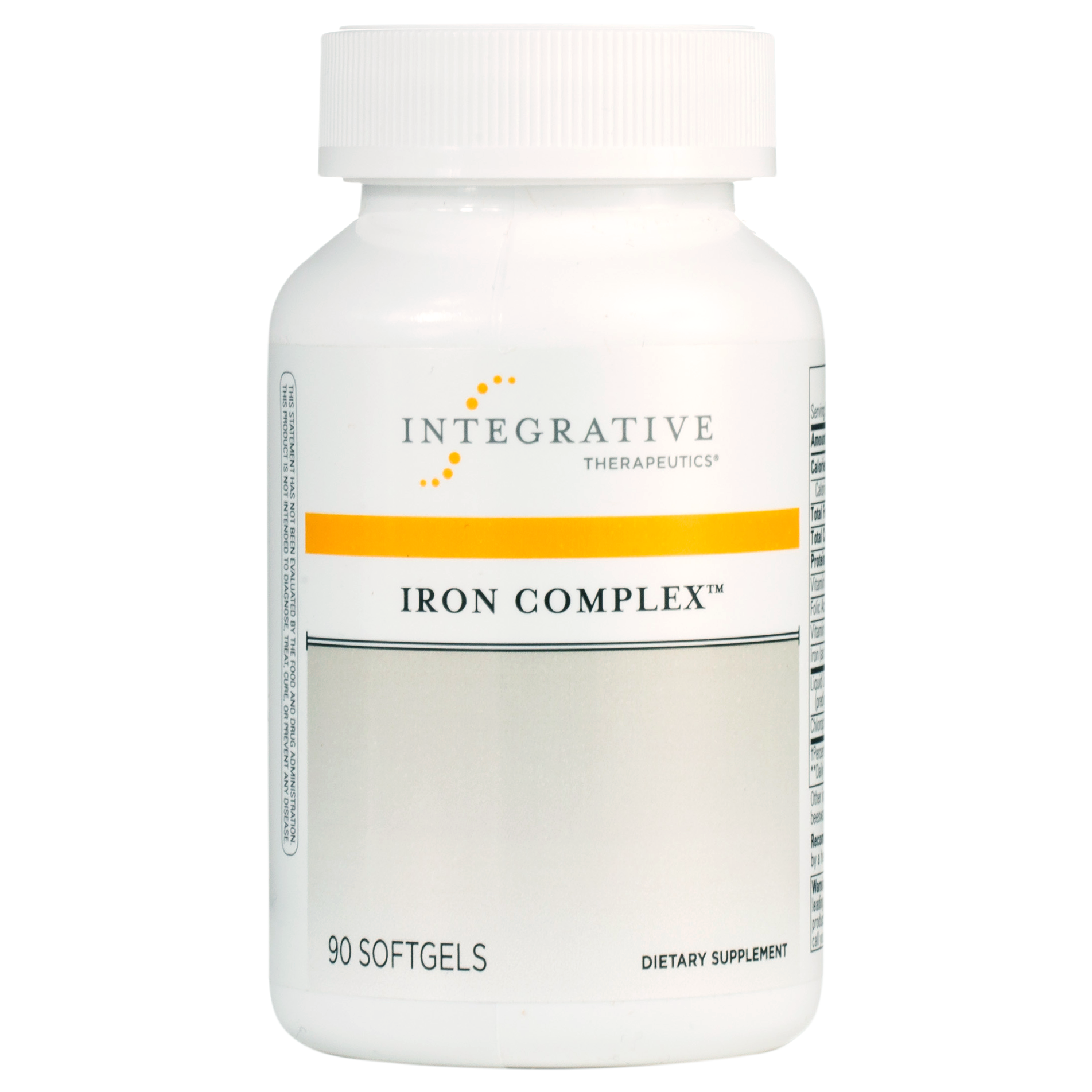 Integrative Therapeutics - Iron complex supplement white bottle