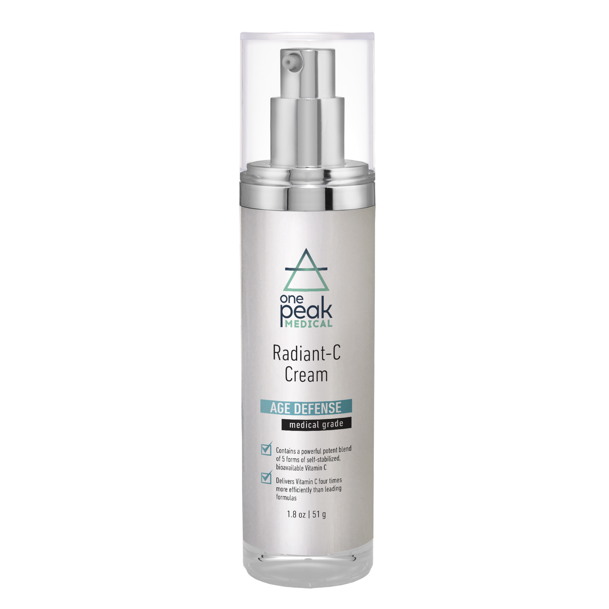 OnePeak Medical - Radiant-c cream tall grey bottle