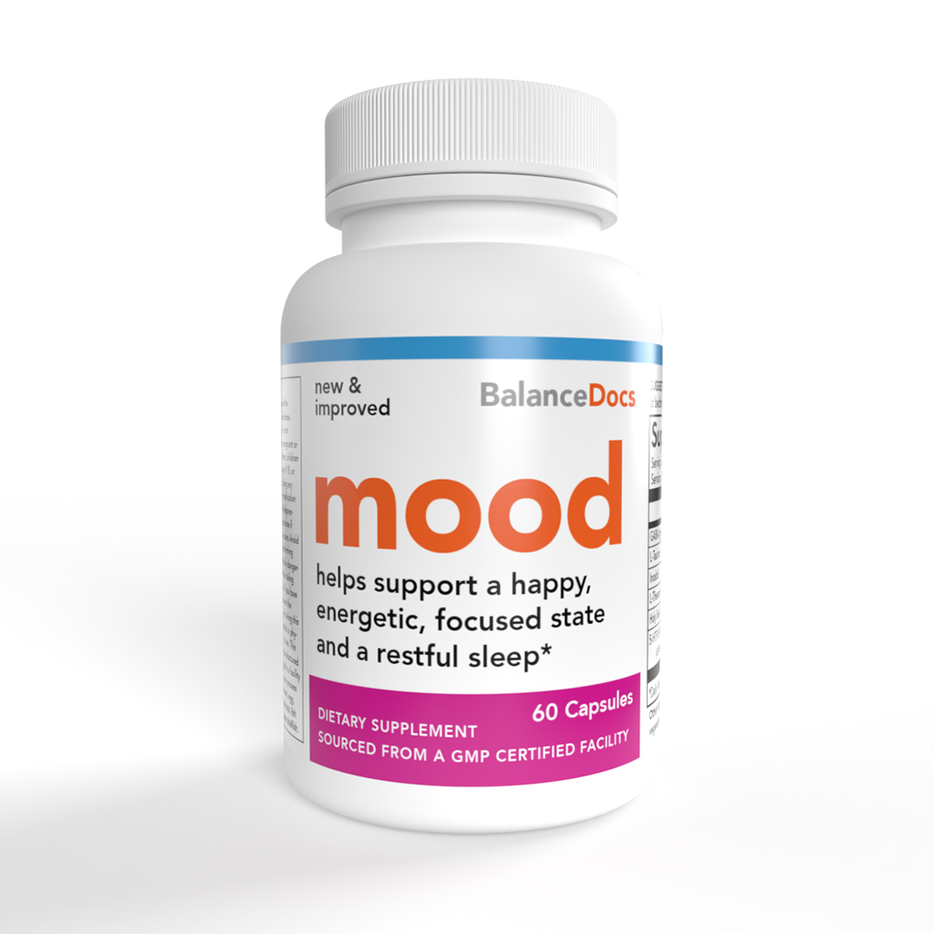 BalanceDocs - Mood supplement white bottle
