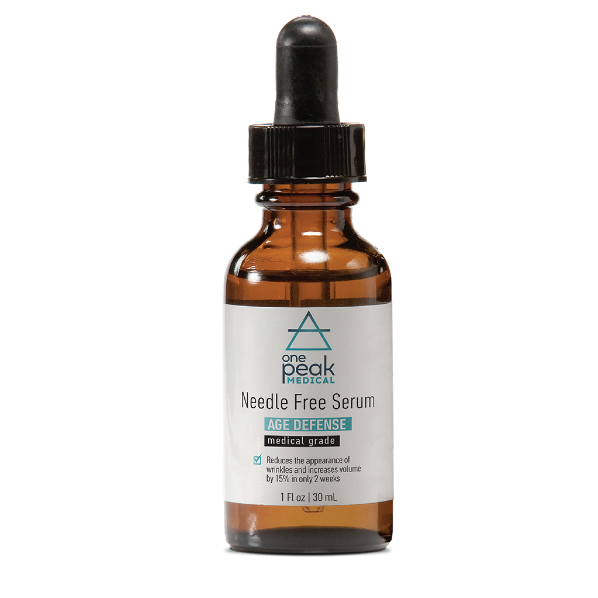 OnePeak Medical - Needle free serum brown bottle with white label