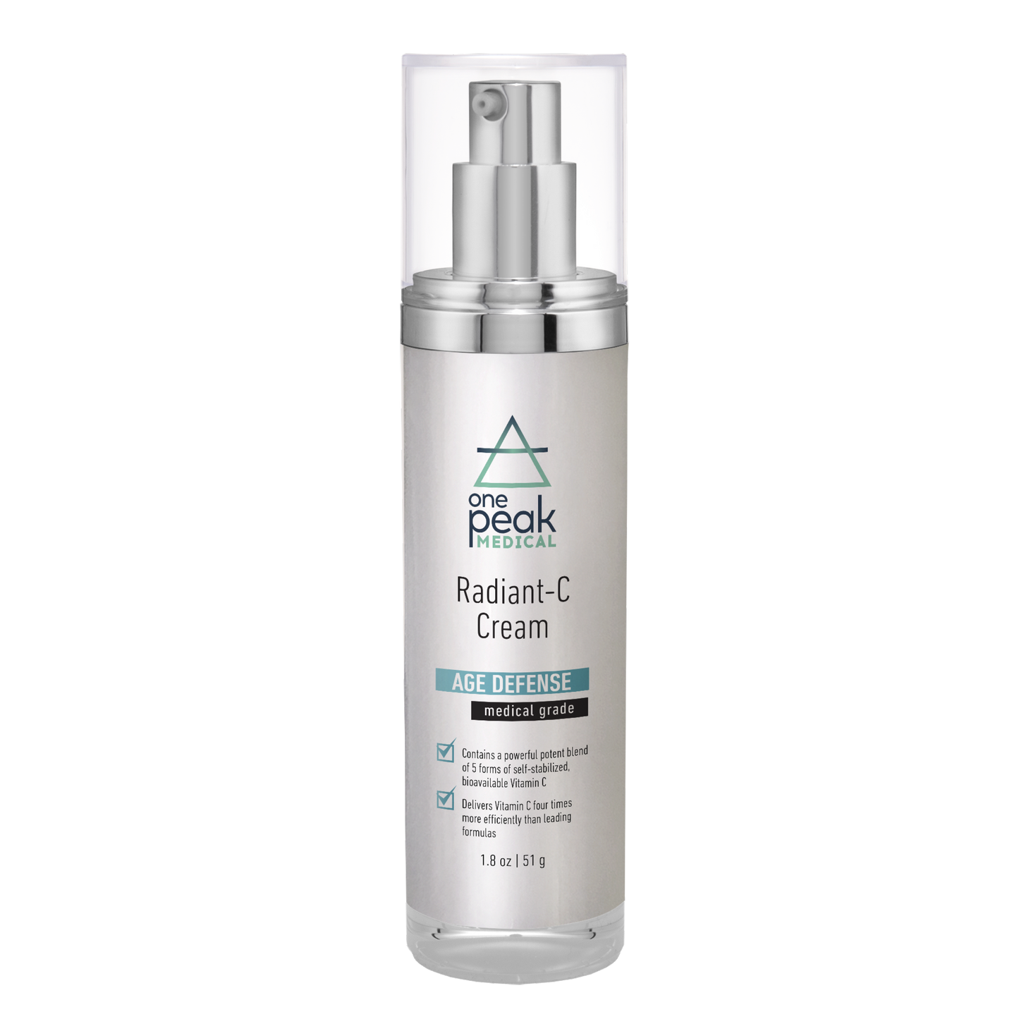 OnePeak Medical - Radiant-c cream tall grey bottle