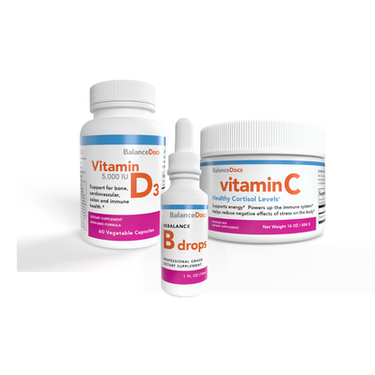 BalanceDocs - VitaminD3, B drops, vitaminC products