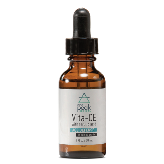 OnePeak Medical - Vita-CE with ferulic acid skincare brown dropper bottle