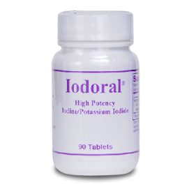 Iodoral supplement white bottle