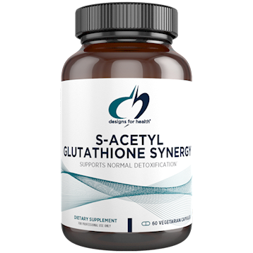 S-acetyl glutathione synergy supplement brown bottle white label